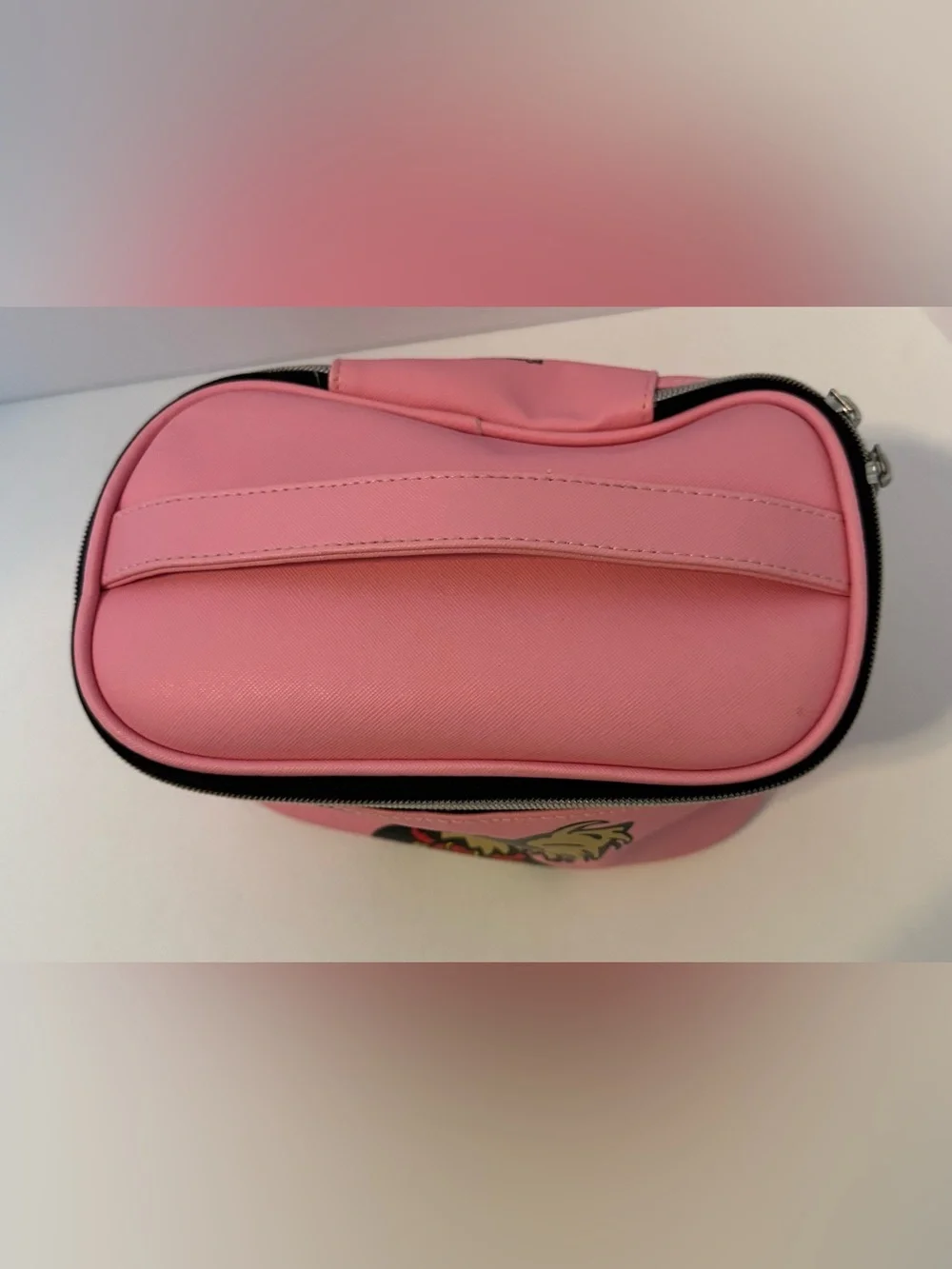 Marc Tetro Yorkie Pink Large Cosmetic Train Case